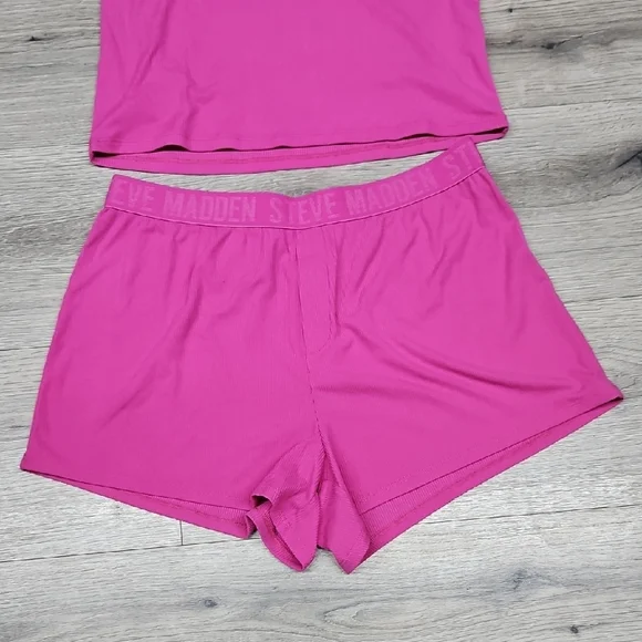 Steve Madden Vibrant Pink Women's Pajama Set - Picture 3 of 7